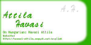 attila havasi business card